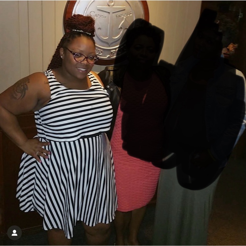 Forever 21 Black and White Fit and Flare Mini Dress